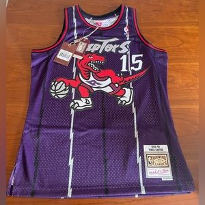 New Mens Vince Carter Toronto Raptors Swingman Jersey Mitchell & Ness #15 Purple